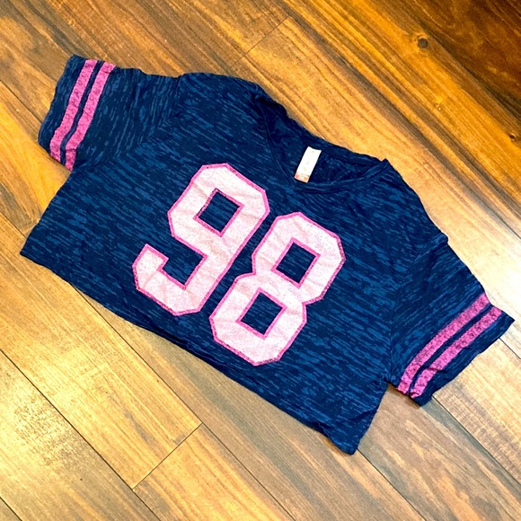 No Boundaries Tops Vintage No Boundaries Crop Top Football Jersey